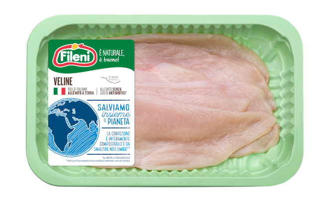 Mater-Bi per il nuovo packaging compostabile dei prodotti antibiotic free di Fileni
